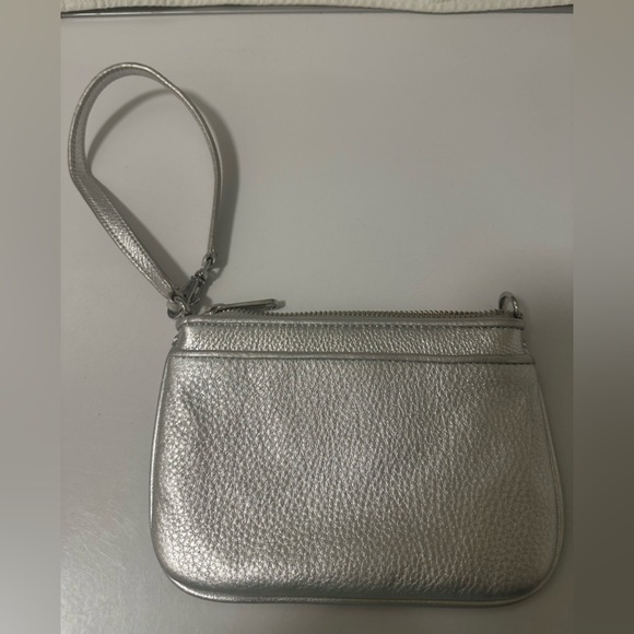Michael Kors Silver Clutch with Shimmering Finish - Picture 2 of 3